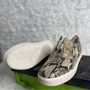 SAM EDELMAN Evette Slip-On Sneakers sneak skin size 10
